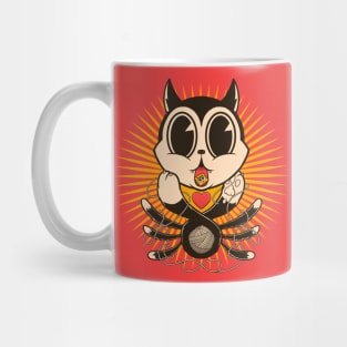 The Legend of Acid Kitty Pt. 1 - Cute Retro Tripping Kitten Cartoon Mug Mug